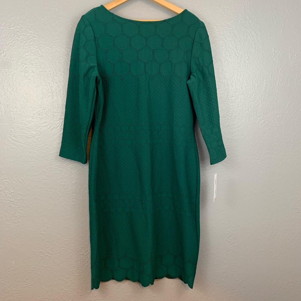 NWT Julia Jordan Sheath Eyelet Scalloped Hem Dress